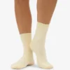 Classic Organic Socken für Damen – Soft Yellow