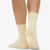 Classic Organic Socken für Damen – Soft Yellow