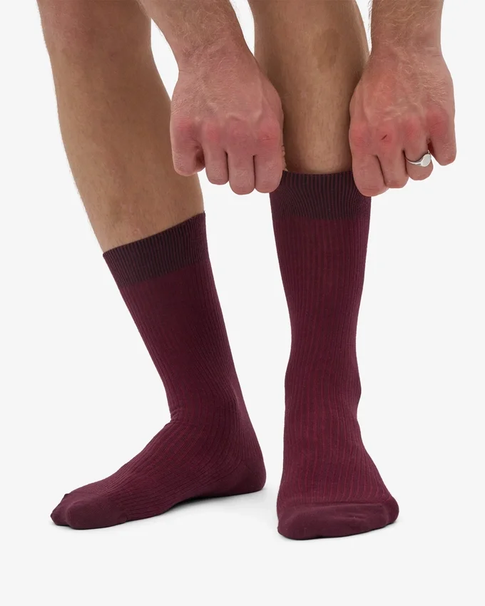 Classic Organic Socken – Oxblood-Rot