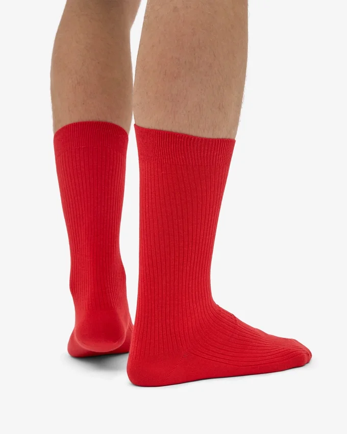 Classic Organic Socken – Red Tangerine