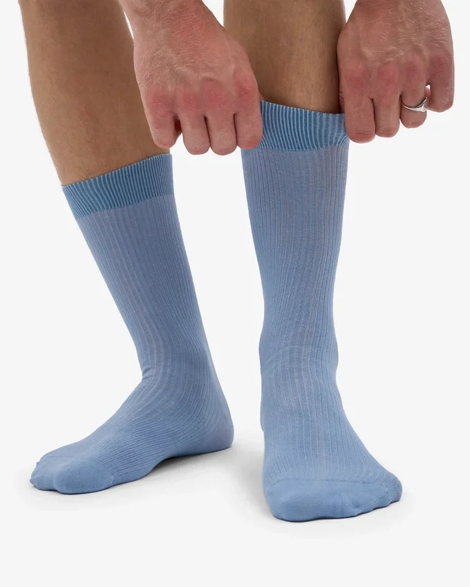 Classic Organic Socken – Stahlblau