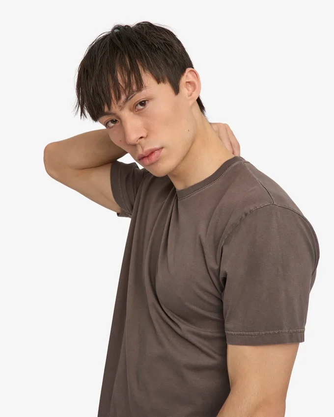 Classic Organic Tee – Ausgewaschenes Schlammbraun