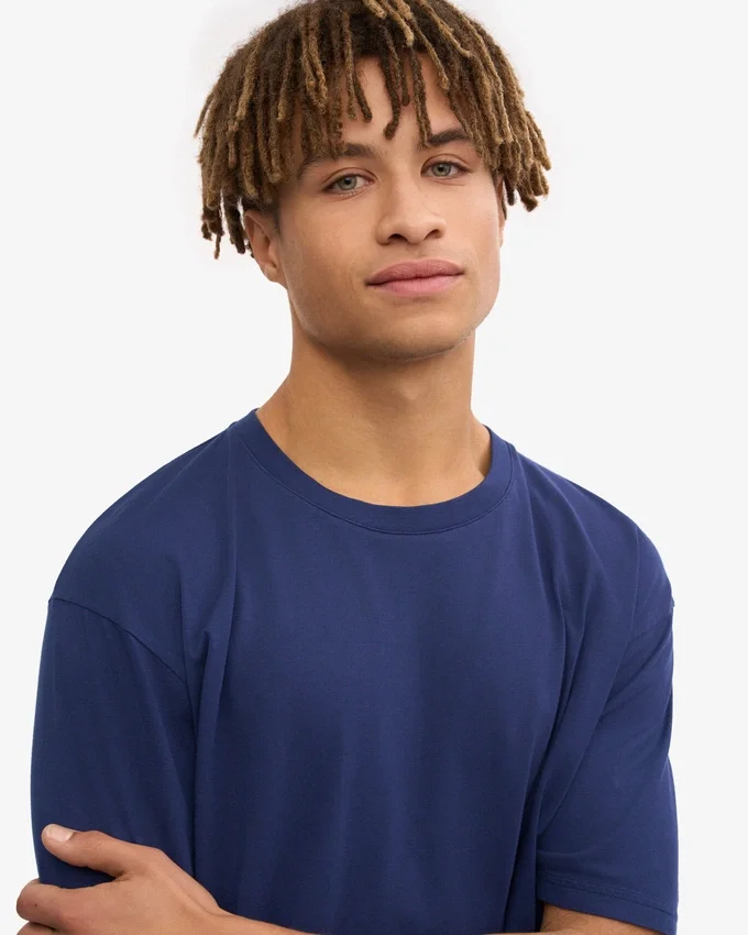 Classic Organic Tee – Marineblau