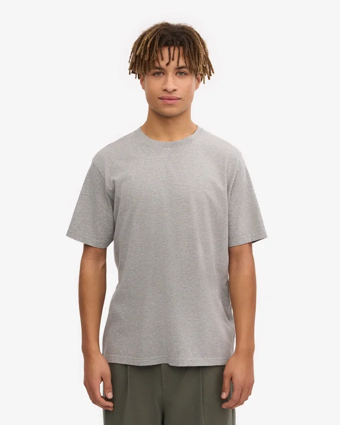Classic Organic Tee – Meliert Grau