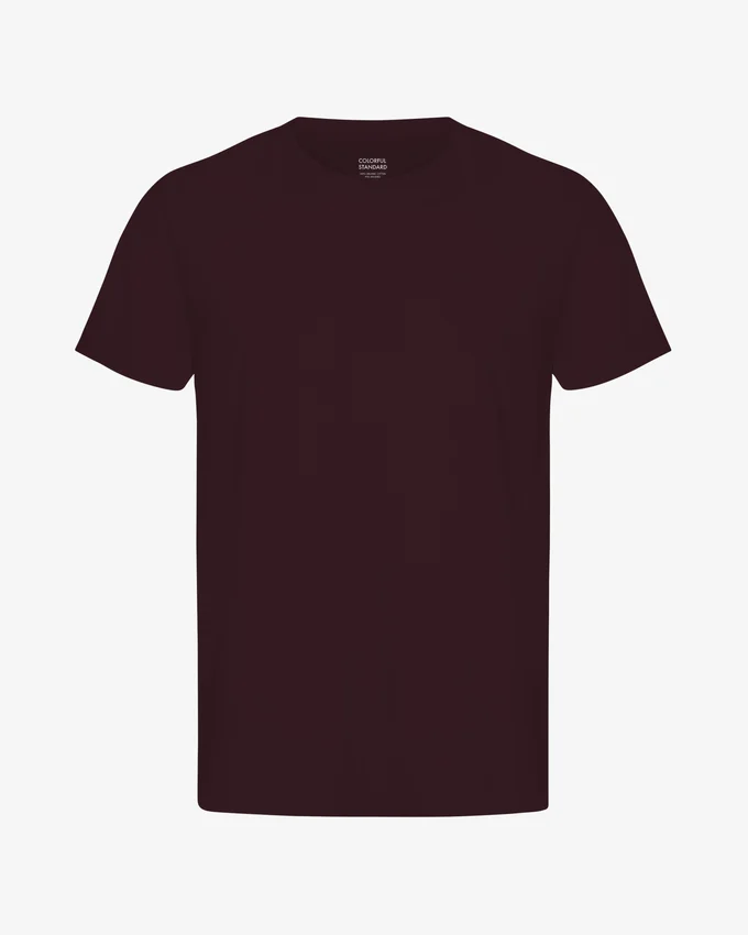 Classic Organic Tee – Oxblood-Rot