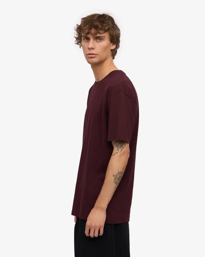 Classic Organic Tee – Oxblood-Rot