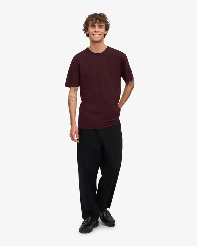 Classic Organic Tee – Oxblood-Rot