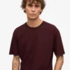 Classic Organic Tee – Oxblood-Rot