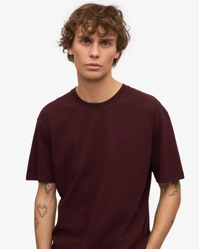 Classic Organic Tee – Oxblood-Rot