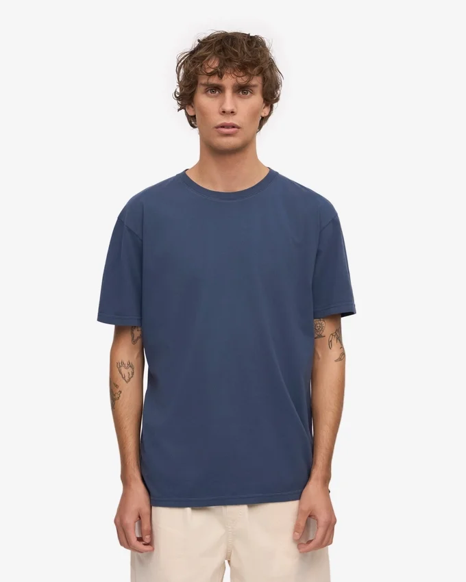 Classic Organic Tee – Petrolblau