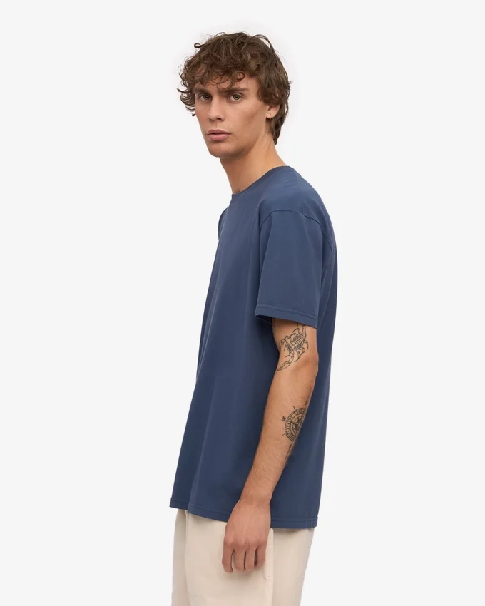 Classic Organic Tee – Petrolblau