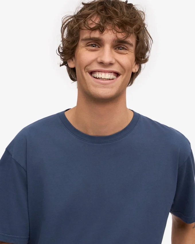 Classic Organic Tee – Petrolblau