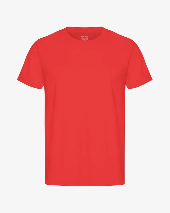 Classic Organic Tee – Red Tangerine
