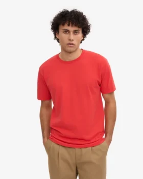 Classic Organic Tee – Red Tangerine