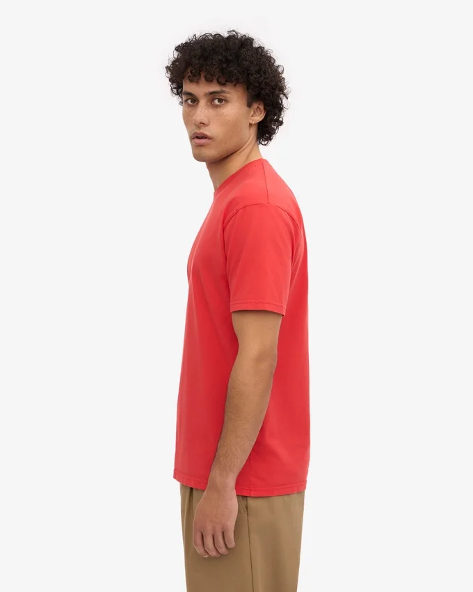 Classic Organic Tee – Red Tangerine
