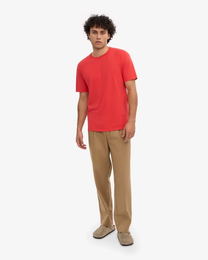 Classic Organic Tee – Red Tangerine