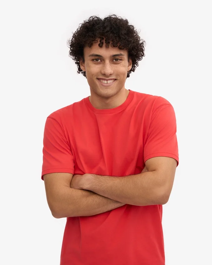 Classic Organic Tee – Red Tangerine