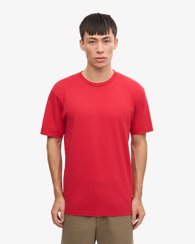 Classic Organic Tee – Scharlachrot