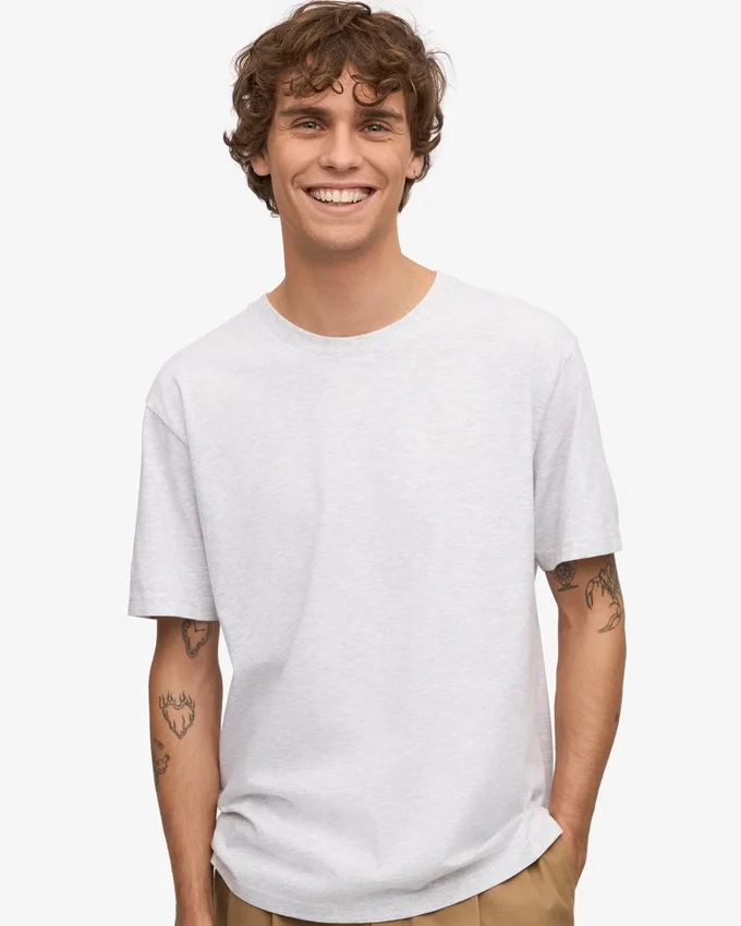Classic Organic Tee – Snow Melange