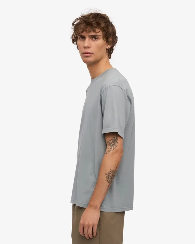 Classic Organic Tee – Stahlblau