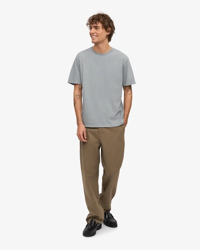Classic Organic Tee – Stahlblau