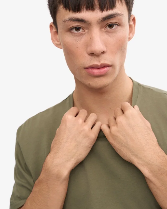 Classic Organic Tee – Staubiges Oliv