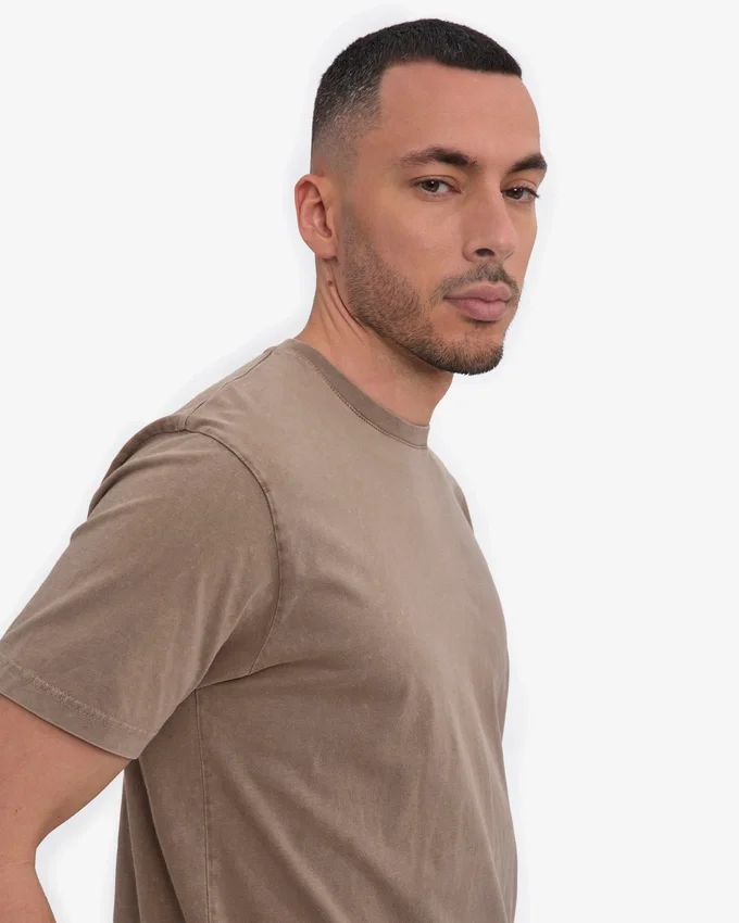 Classic Organic Tee – Verwaschenes Khaki