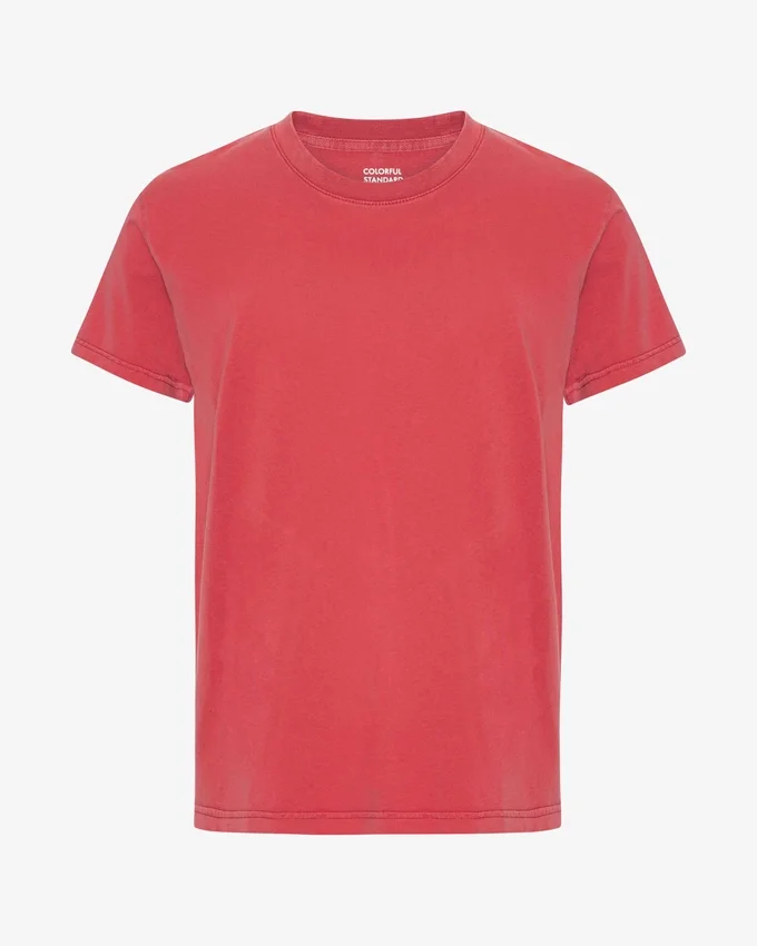 Classic Organic Tee – Verwaschenes Rot