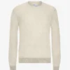 Crew-Shirt aus leichter Merinowolle – Elfenbeinweiß