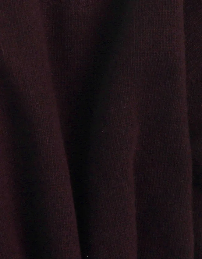 Crew-Shirt aus leichter Merinowolle – Oxblood-Rot