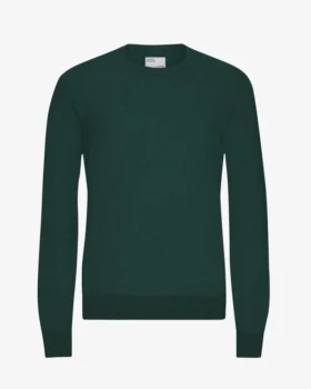Crew-Shirt aus leichter Merinowolle – Smaragdgrün