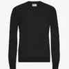 Crew-Shirt aus leichter Merinowolle – Tiefschwarz