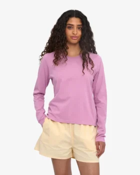 Damen-Bio-T-Shirt mit langem Arm – Kirschblüte