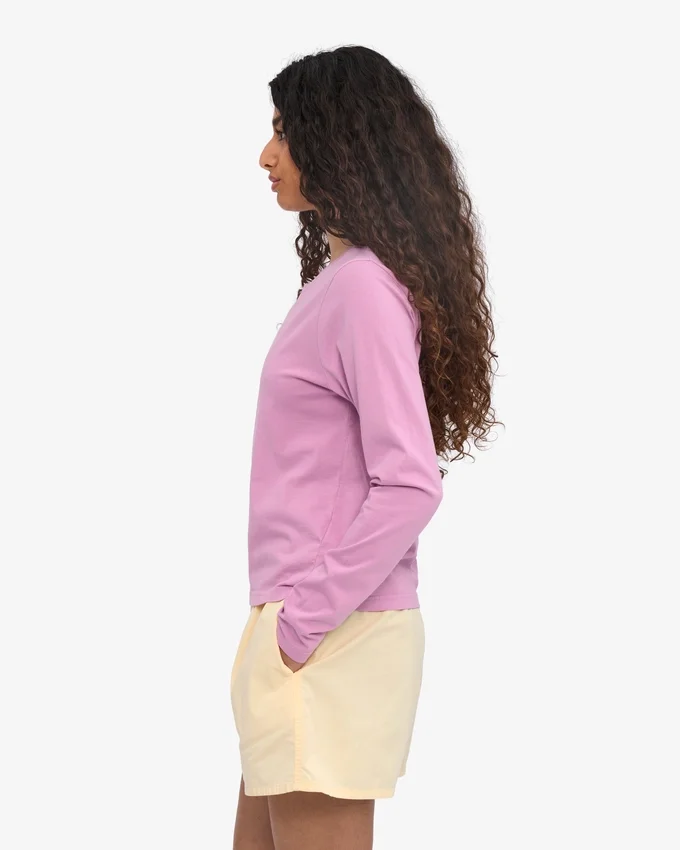 Damen-Bio-T-Shirt mit langem Arm – Kirschblüte
