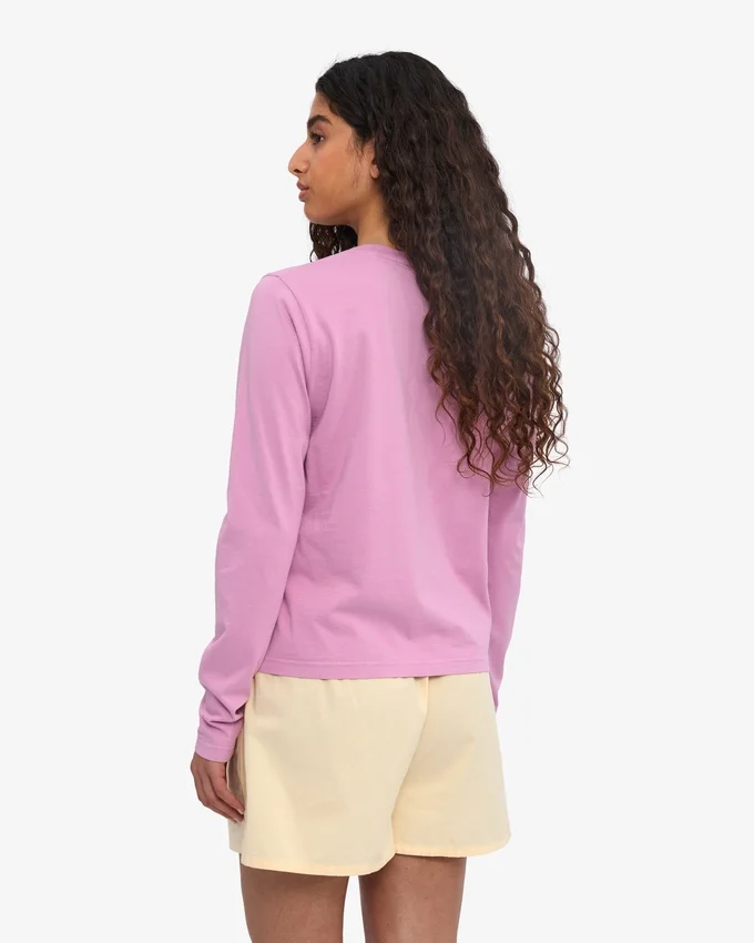 Damen-Bio-T-Shirt mit langem Arm – Kirschblüte