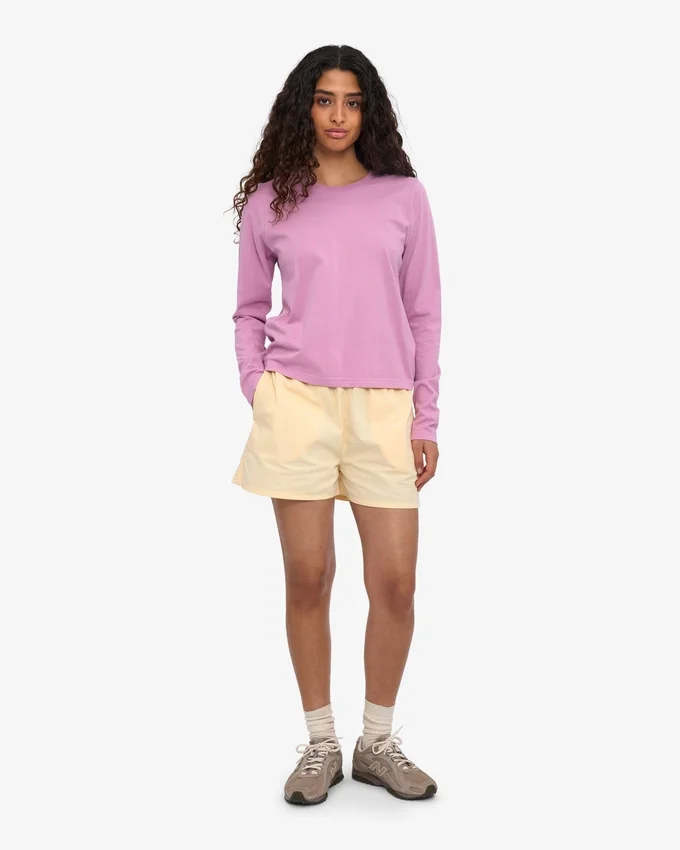 Damen-Bio-T-Shirt mit langem Arm – Kirschblüte