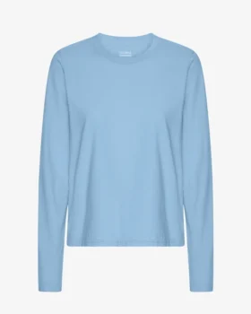 Damen-Bio-T-Shirt mit langem Arm – Seaside Blue