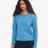 Damen-Bio-T-Shirt mit langem Arm – Seaside Blue