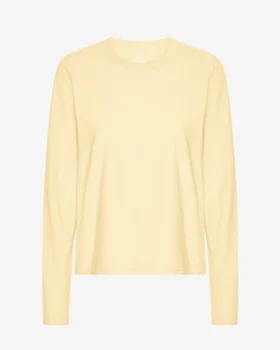 Damen-Bio-T-Shirt mit langem Arm – Soft Yellow