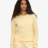 Damen-Bio-T-Shirt mit langem Arm – Soft Yellow