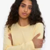 Damen-Bio-T-Shirt mit langem Arm – Soft Yellow