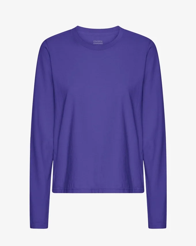 Damen-Bio-T-Shirt mit langem Arm – Ultra Violet