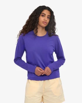 Damen-Bio-T-Shirt mit langem Arm – Ultra Violet