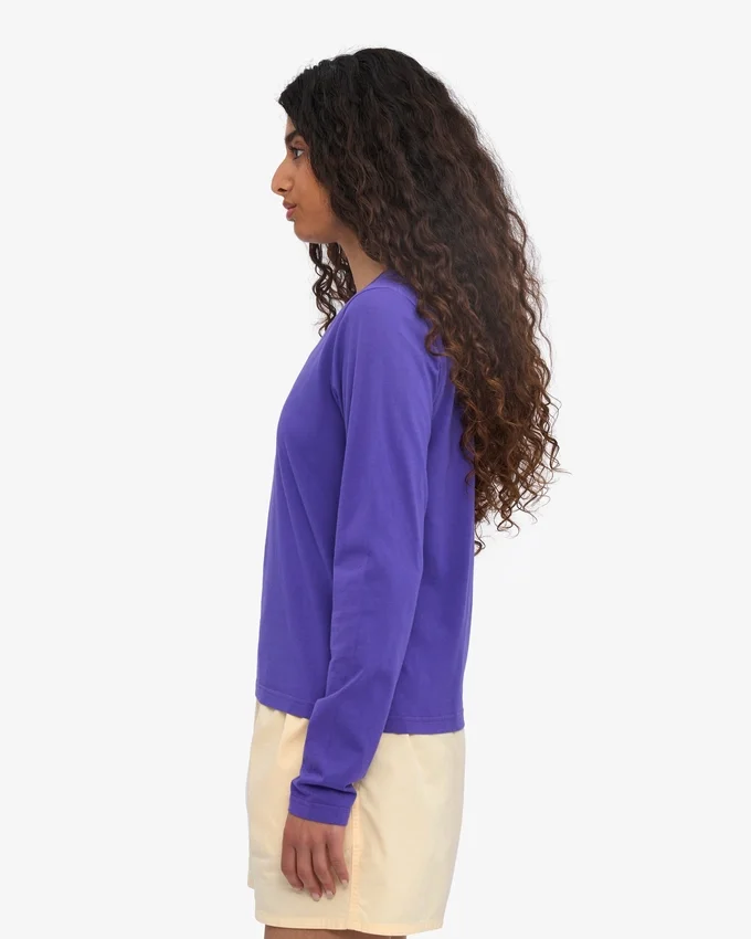 Damen-Bio-T-Shirt mit langem Arm – Ultra Violet