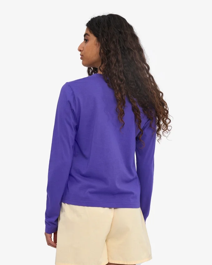 Damen-Bio-T-Shirt mit langem Arm – Ultra Violet
