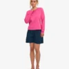 Damen-Bio-T-Shirt mit langen Ärmeln – Bubblegum-Pink