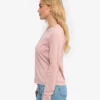 Damen-Bio-T-Shirt mit langen Ärmeln – Faded Pink