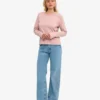 Damen-Bio-T-Shirt mit langen Ärmeln – Faded Pink