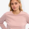Damen-Bio-T-Shirt mit langen Ärmeln – Faded Pink