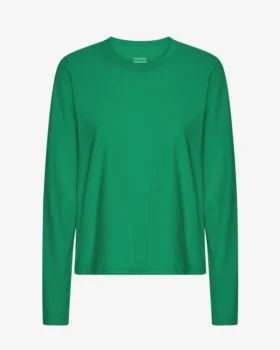 Damen-Bio-T-Shirt mit langen Ärmeln – Kellygrün